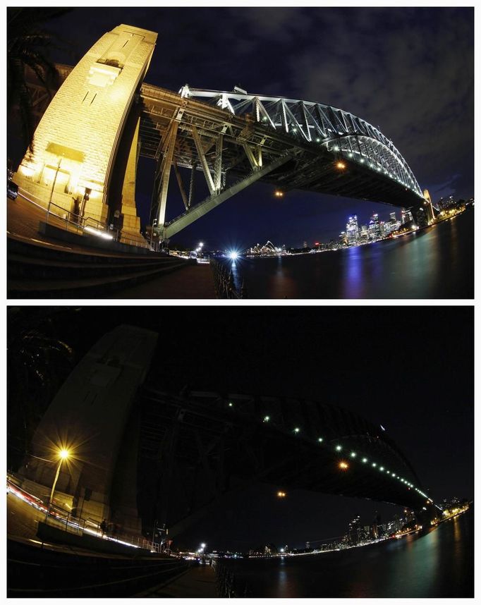 Harbour Bridge v Sydney.