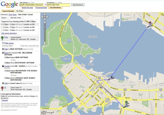 Google Maps a další z historických fotek - takhle vypadaly v roce 2007.