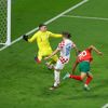 Ašraf Darí dává gól v zápase o 3. místo na MS 2022 Chorvatsko - Maroko