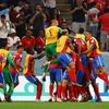 Kostaričané slaví gól v zápase MS 2022 Kostarika - Německo