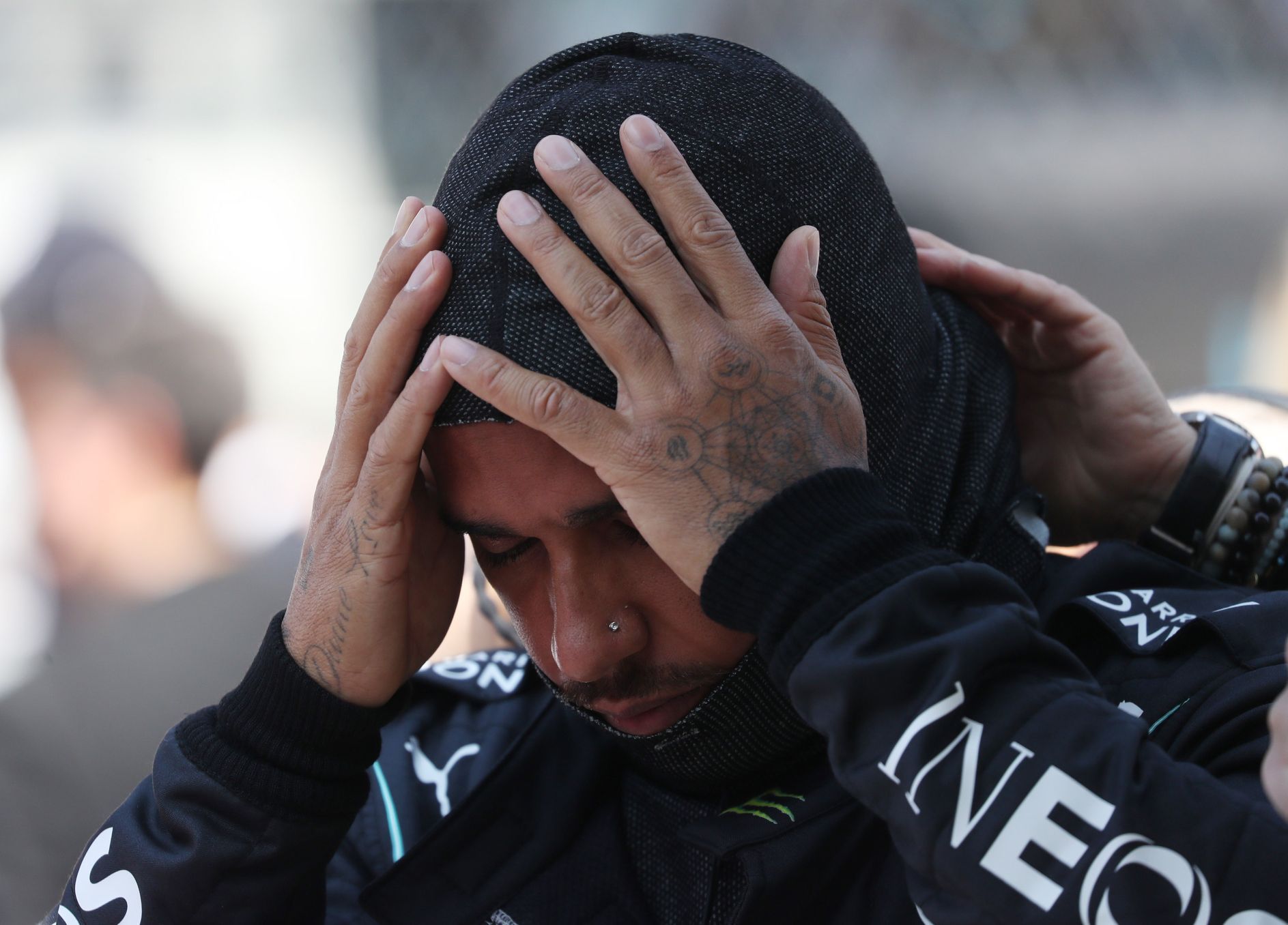 Lewis Hamilton (Mercedes) ve VC Mexika formule 1 2021