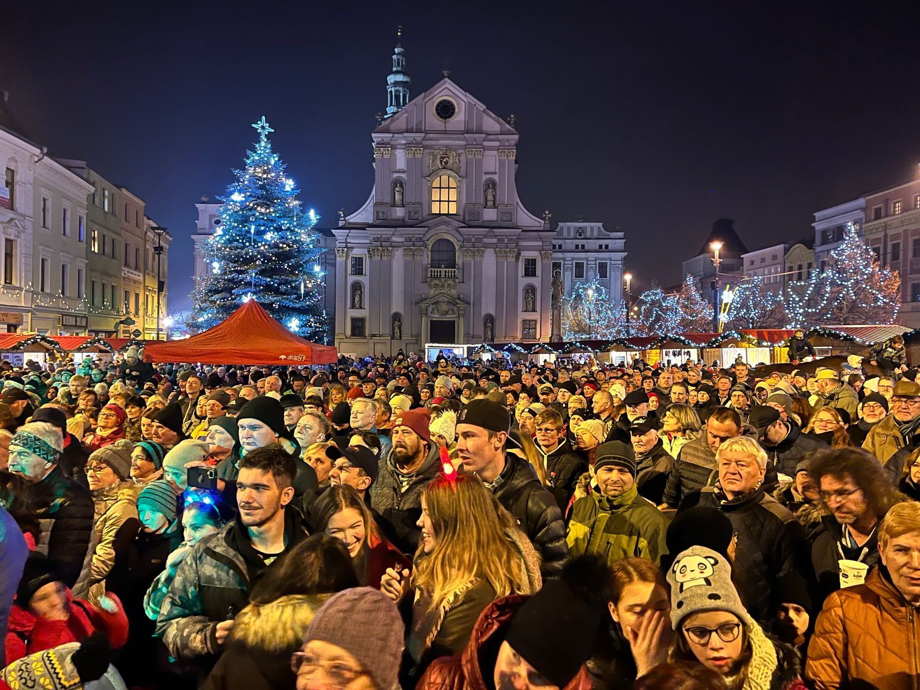 Vánoční stromky, česká města, 2022