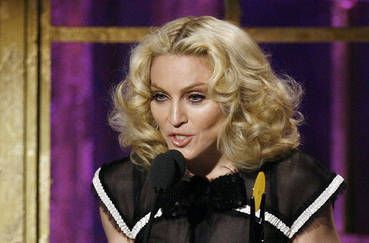 Madonna při děkovném proslovu