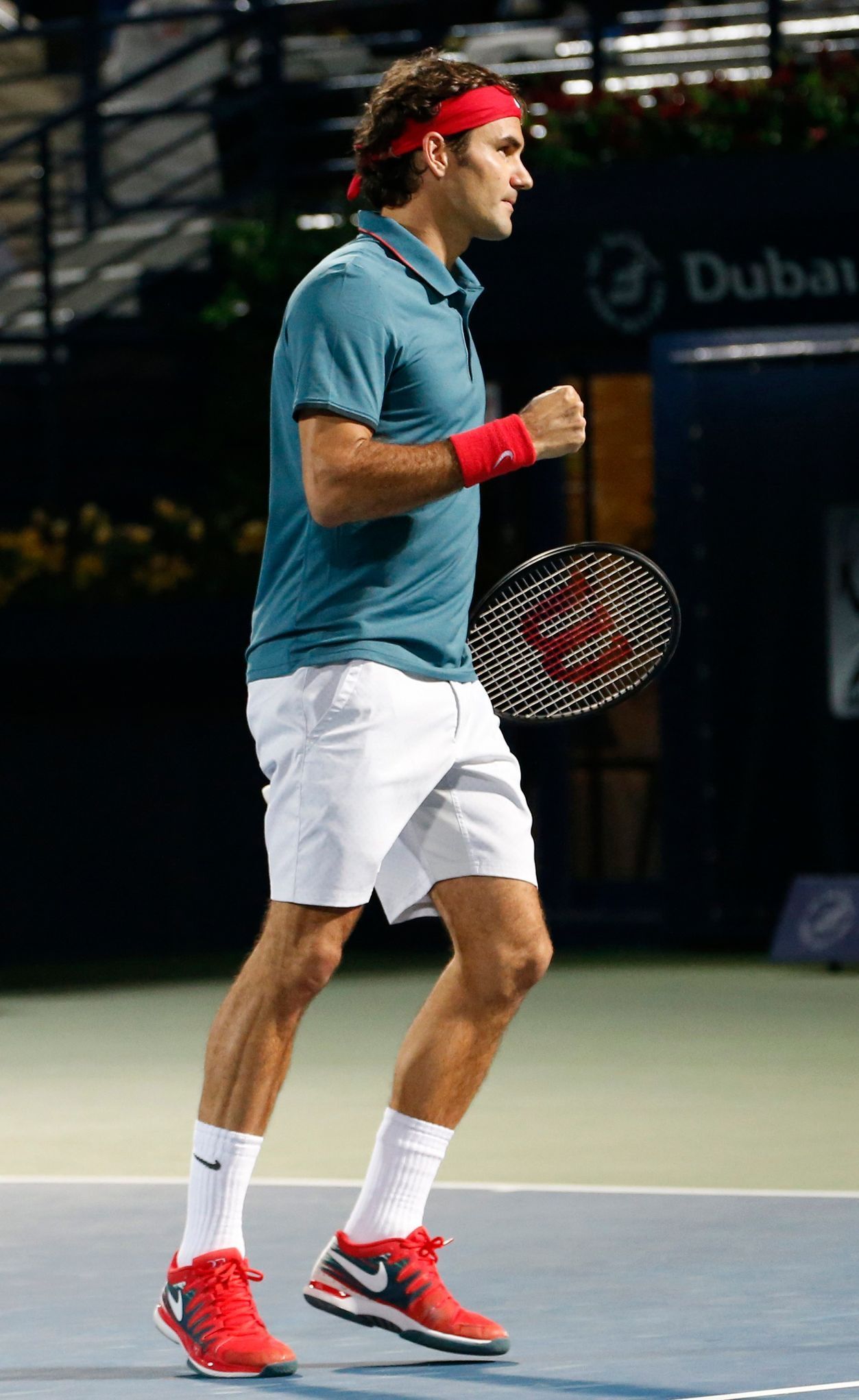 Roger Federer na turnaji v Dubaji 2014