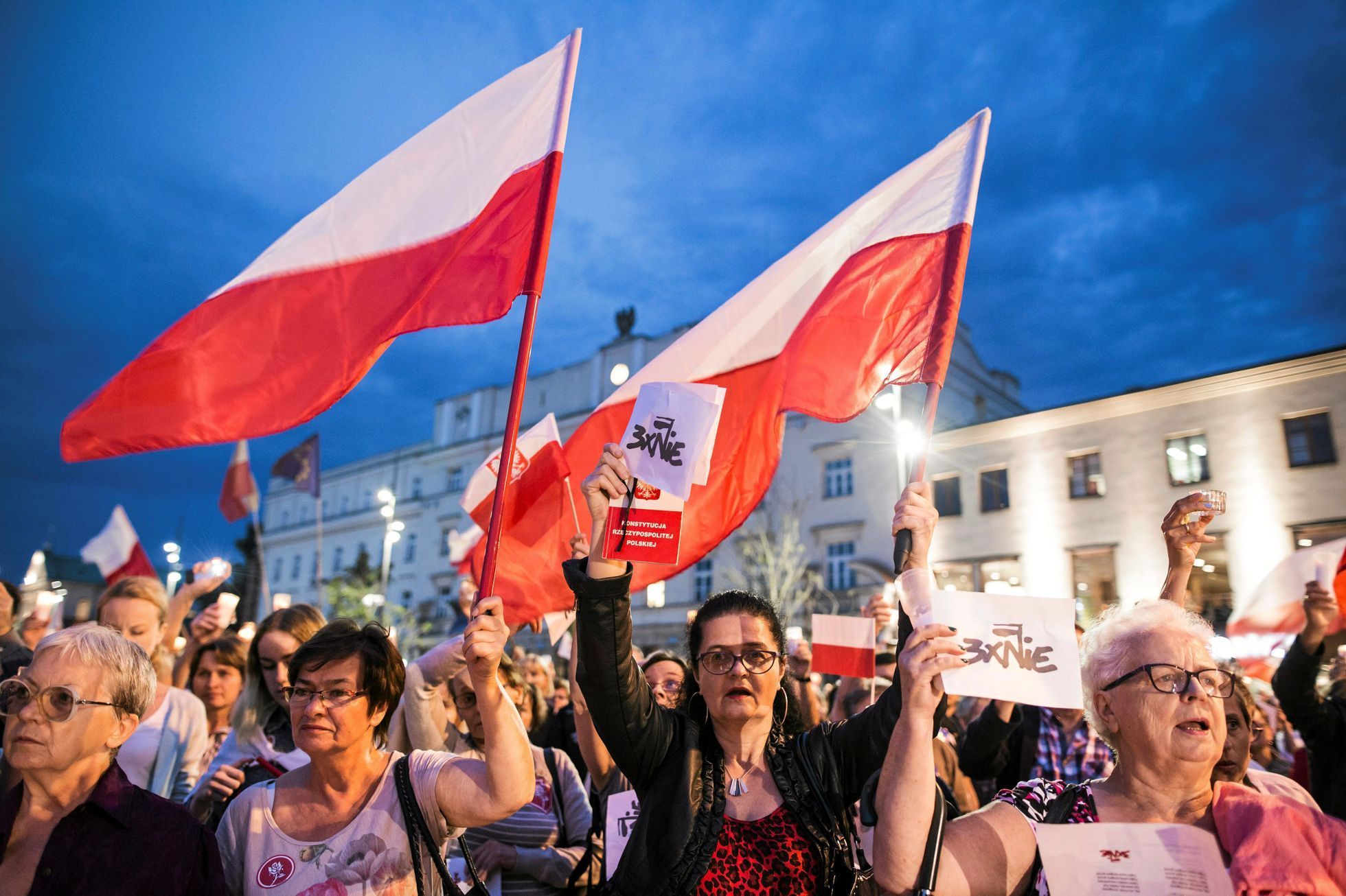Polsko demonstrace proti pravicové vládě