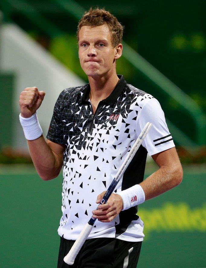 Tomáš Berdych na turnaji v Dauhá 2014