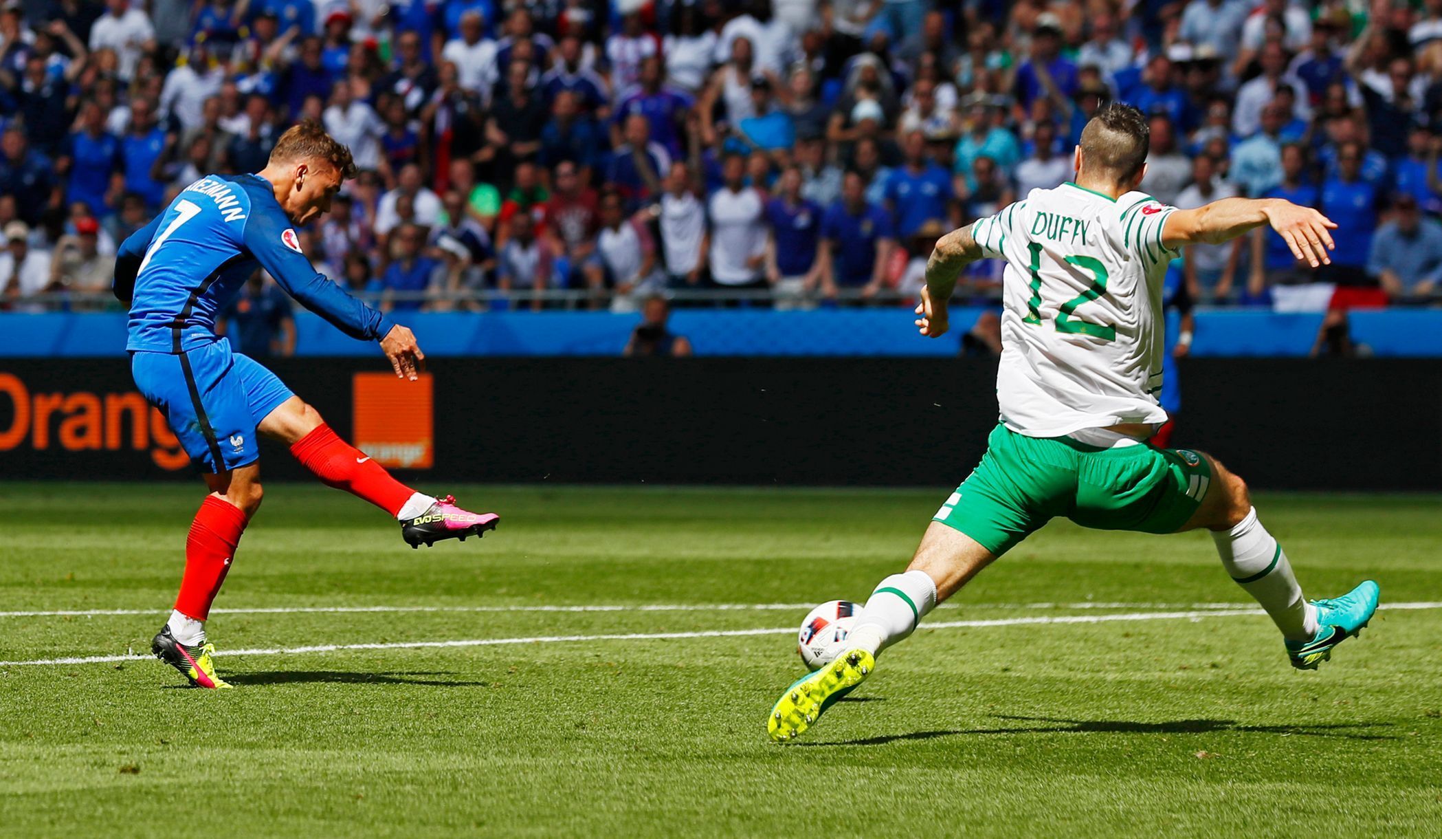 Euro 2016, Francie-Irsko: Antoine Griezmann  dává gól na 2:1
