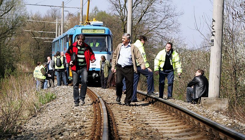 srážka tramvají