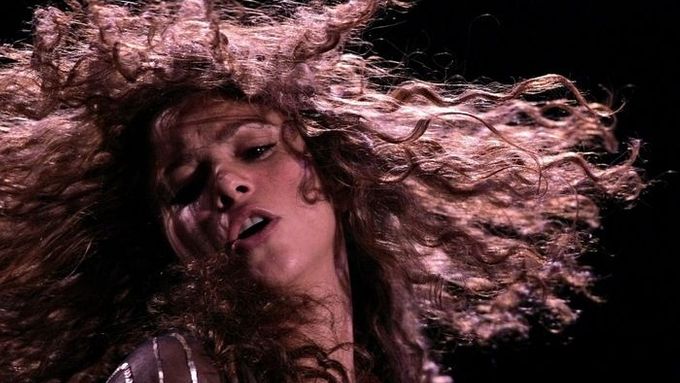 Shakira při své show v Caracasu, venezuelském hlavním městě.