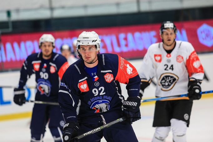 Hokejová Liga mistrů 2018/19: HC Škoda Plzeň - HC Lugano: Denis Kindl, Jani Lajunen