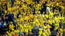 Švédští fanoušci ve čtvrtfinále MS 2025 Česko - Švédsko
