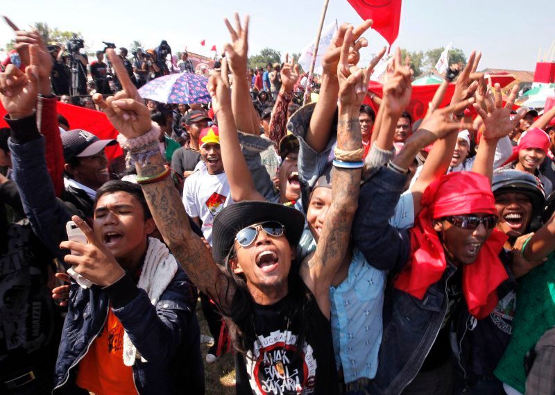 Předvolební mítink Megawati Sukarnoputri