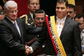 Rafael Correa skládá v Ekvádoru prezidentský slib