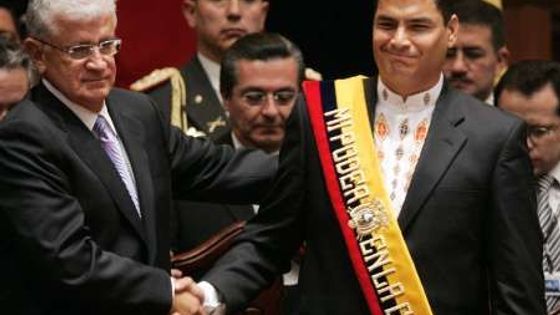 Rafael Correa skládá v Ekvádoru prezidentský slib