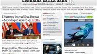 Španělský sál Pražského hradu, to je to místo, kde došlo k podpisu smlouvy, všímá si italský server Corriere della Sera.