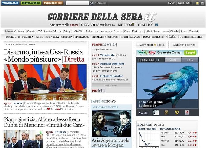 Corriere della Sera, Itálie