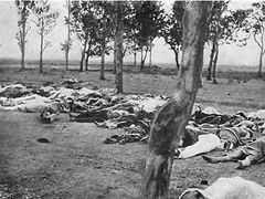 Mrtvoly lidí vyvražděných Osmany při genocidě Arménů mezi lety 1915 až 1918