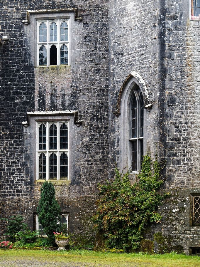 Strašidelný hrad Charleville a tajemný druidský les poblíž irského Tullamore