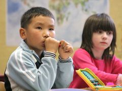 Tomuto prvňákovi říkají Očko, vyslovit mongolská jména není snadné.