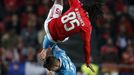 Benfica's Renato Sanches (top) in action against Zenit St. Petersburg's Javi Garcia.