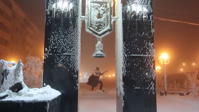 Extrémní mrazy v sibiřském městě Jakutsk