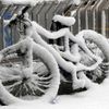Zasněžené kolo v Mnichově