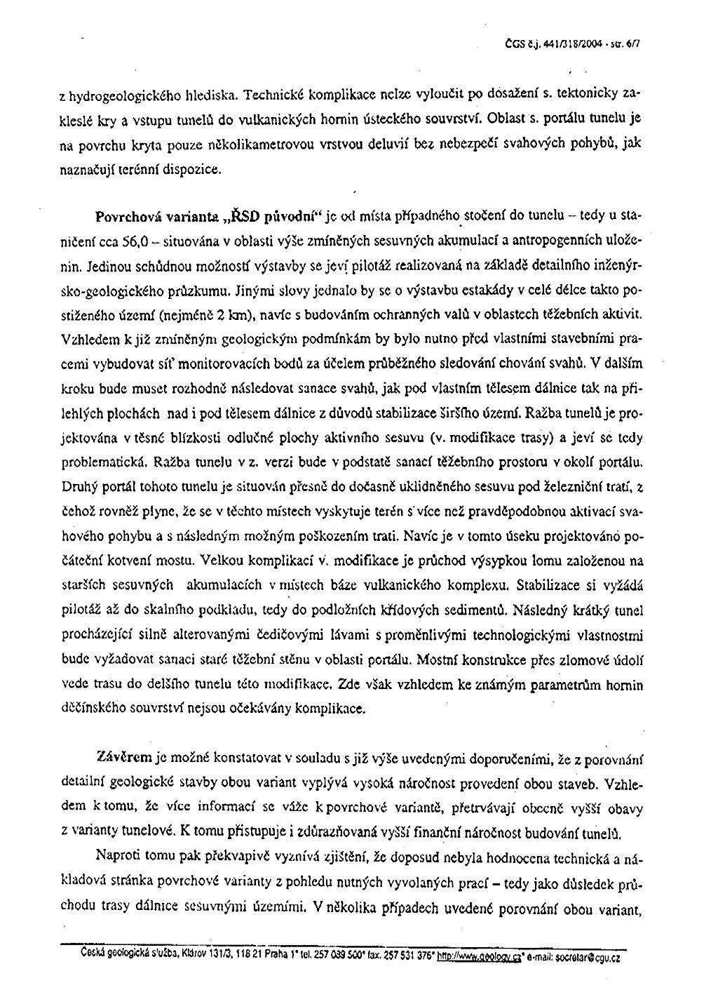 Dokument k D8 - Česká geologická služba