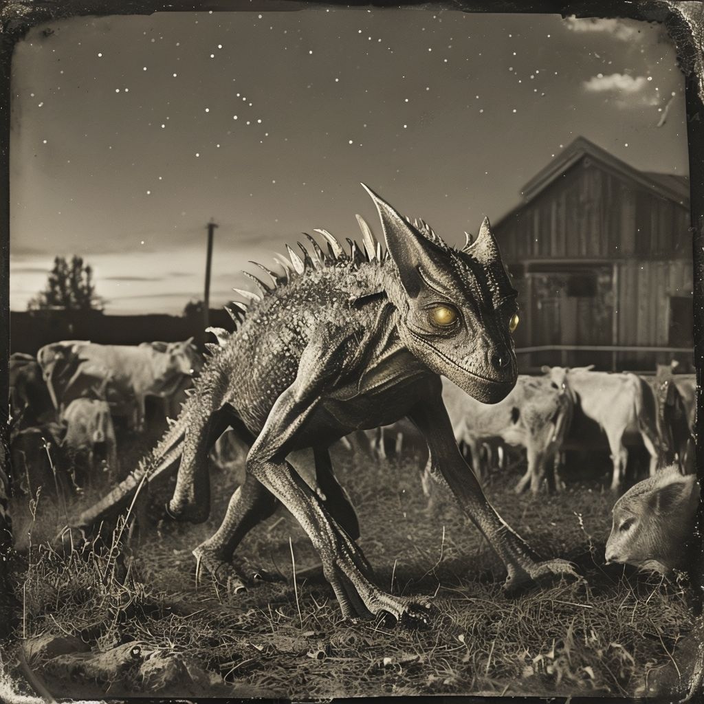 Čupakabra, Mýtické bytosti – vizualizace světových mýtických bytostí dle AI, mýtus, bytost, bytosti, mytologie, AI, umělá inteligence, historie, Magazín