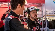 Marc Coma a Fernando Alonso při soutěži Lichtenburg 400
