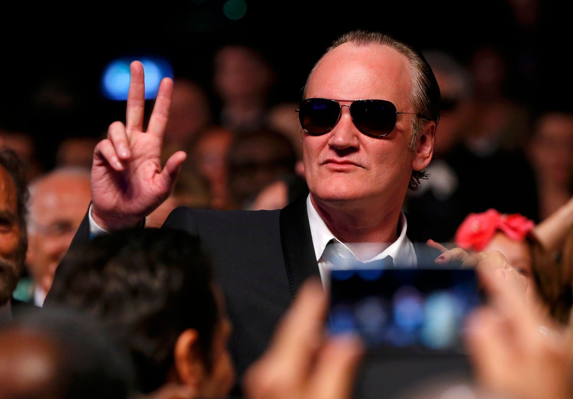 Director Quentin Tarantino arrives to attend the closing ceremony of the 67th Cannes Film Festival in Cannes