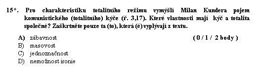 Test - gympl - humanitní část - ot. 15
