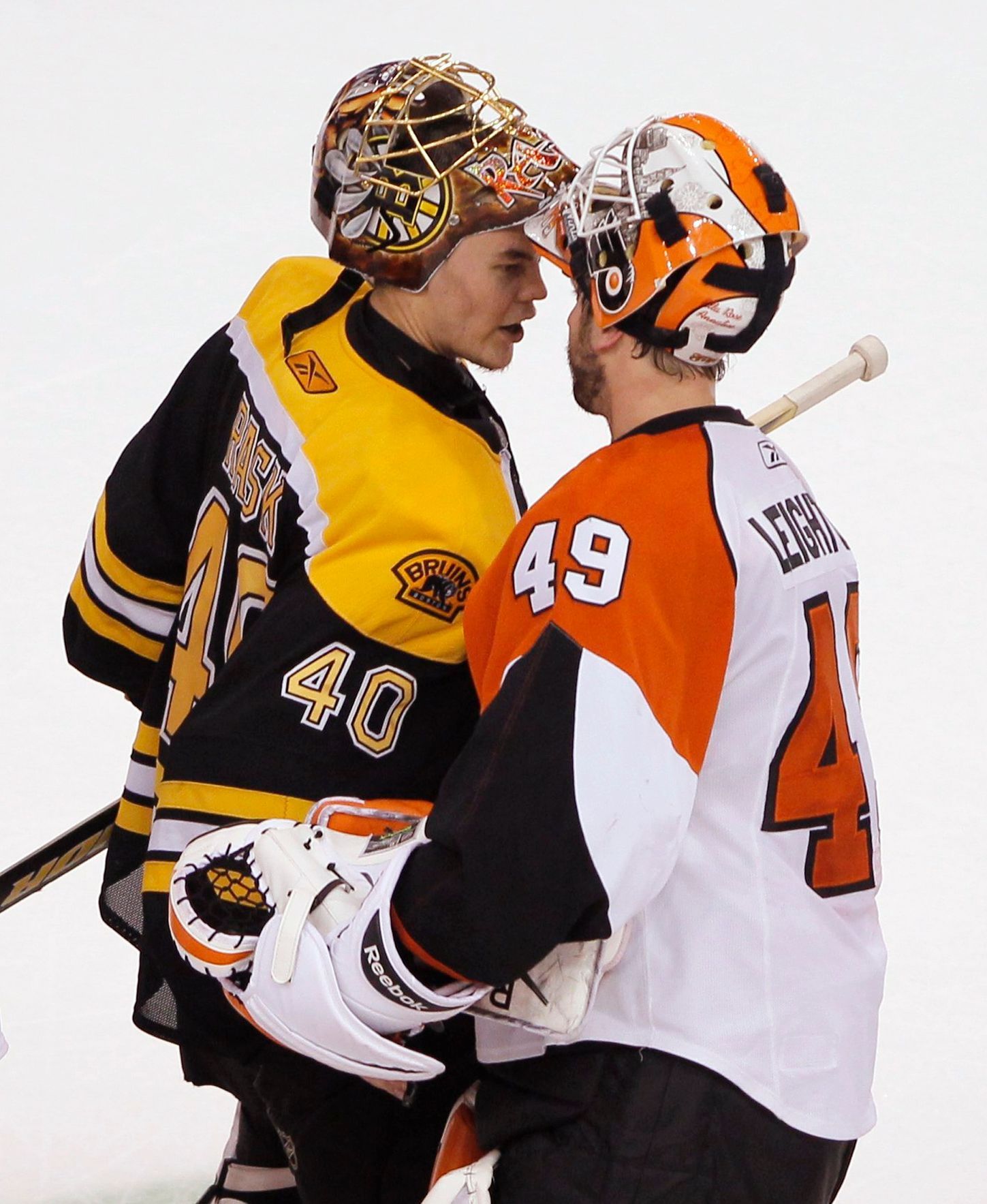 Tuuka Rask a Michael Leighton