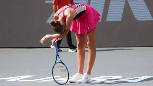 Karolína Plíšková v utkání 2. kola turnaje v Guadalajaře