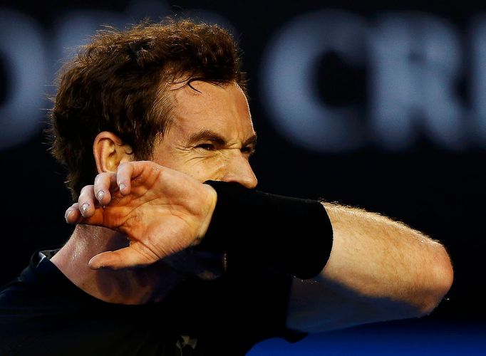 Australian Open 2015: Andy Murray při semifinále s Tomášem Berdychem