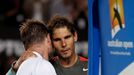 Finále Australian Open: Nadal - Wawrinka (Wawrinka s trenérem Normanem)