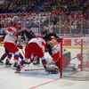 Hokejové MS juniorů 2020 v Ostravě, finále Kanada - Rusko: Ruský brankář Amir Miftachov v akci