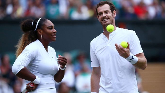 Andy Murray a Serena Williamsová na Wimbledonu 2019