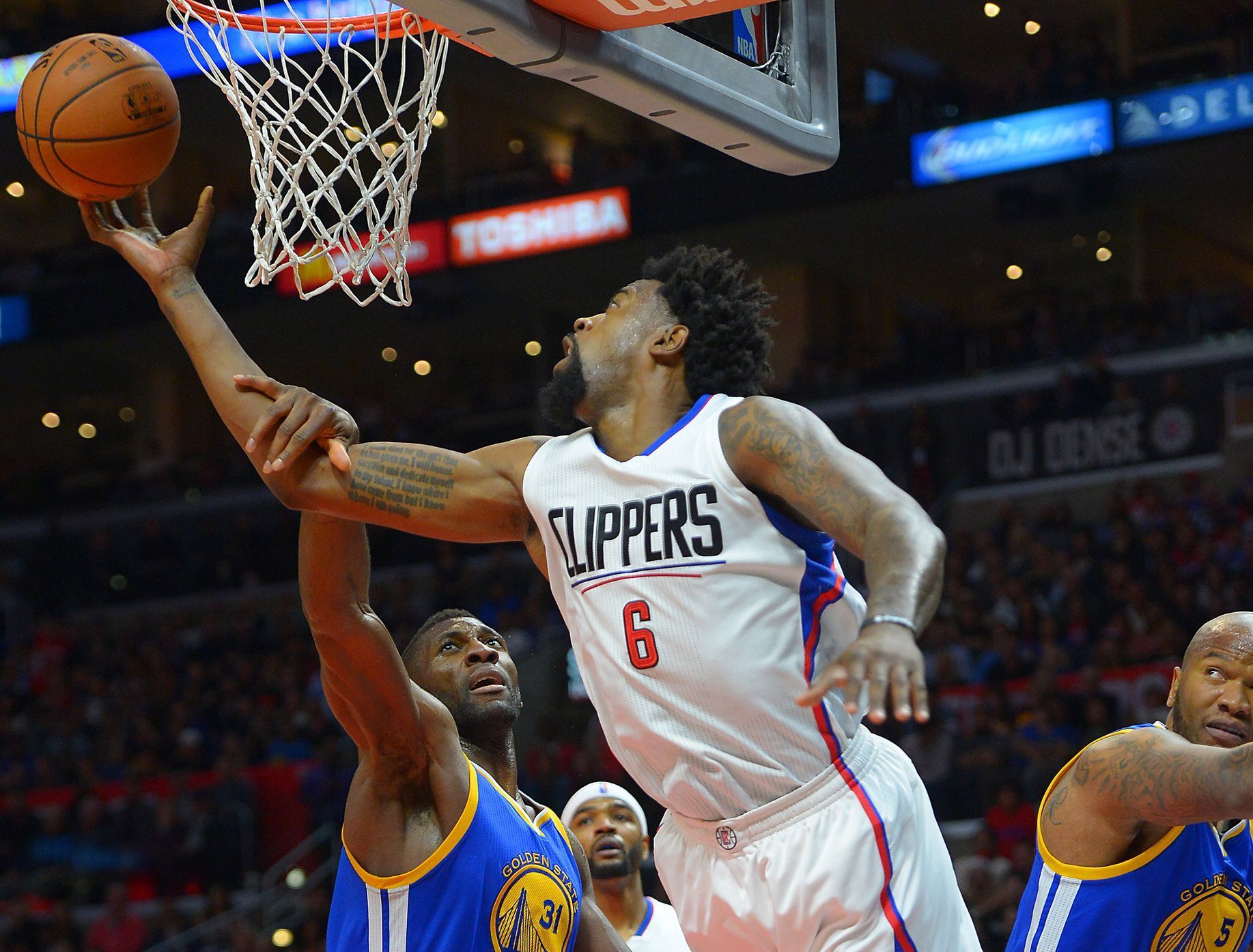 NBA: Golden State Warriors vs. Los Angeles Clippers (DeAndre Jordan)