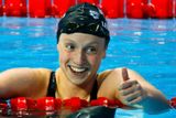 Třikrát zaplavala světový rekord nejúspěšnější žena šampionátu Katie Ledecká z USA,...