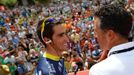 Alberto Contador a Miguel Indurain na letošní Vueltě