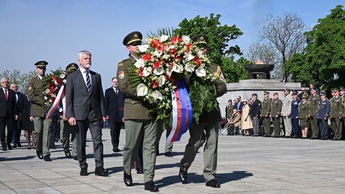 Prezident Petr Pavel na pietním aktu k 78. výročí konce druhé světové války.