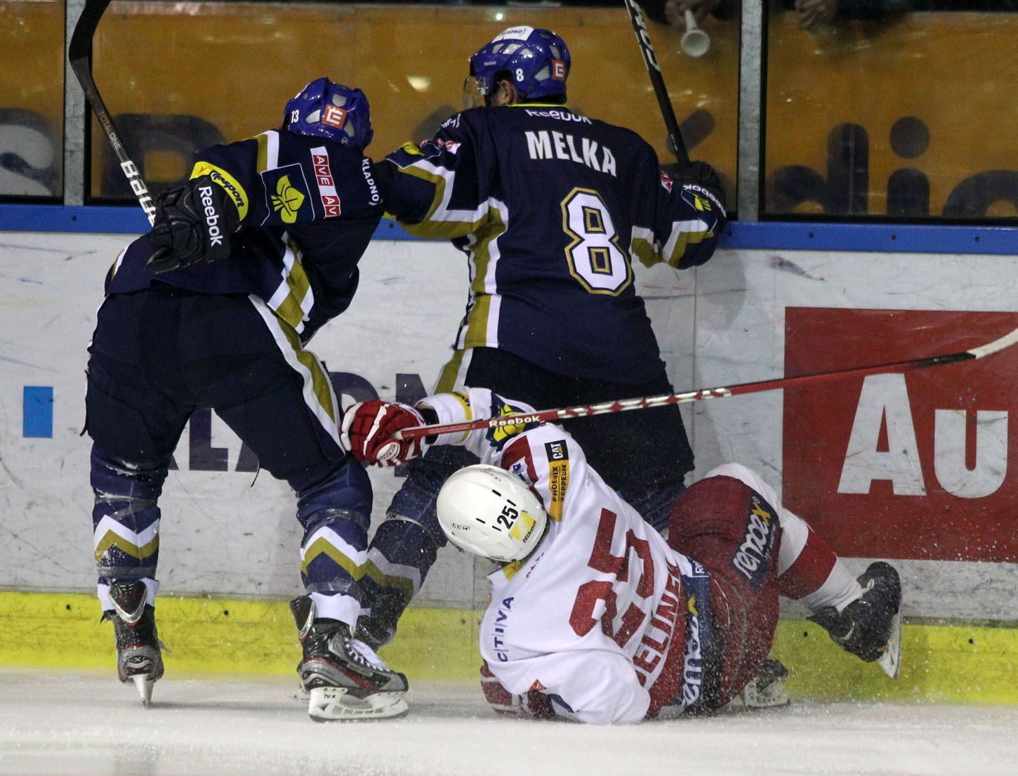 Hokejová extraliga, Kladno - Slavia: Antonín Melka - Petr Jelínek