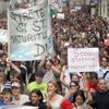 Studenti demostrovali proti státní maturitě