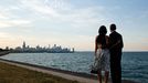 June 15, 2012 "We had just arrived at the helicopter landing zone in Chicago and instead of walking right to the motorcade, the President and First Lady walked past their vehicle to the edge of Lake Michigan to view the skyline of their home town."