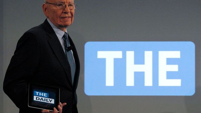 Rupert Murdoch představuje v New Yorku vůbec první digitální noviny pro tablety s názvem The Daily.