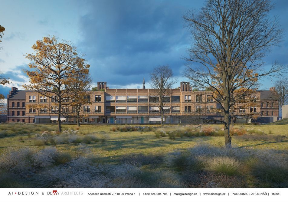 porodnice, U Apolináře, rekonstrukce, návrh, Praha, Eva Jiřičná