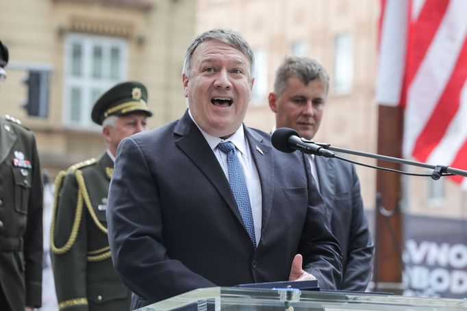 Návštěva amerického ministra zahraničí Mikea Pompeo v Plzni.