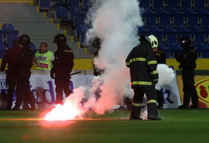 Potyčky diváků Sparta - Olomouc, finále poháru