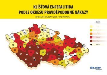 mapa klíšťové encefalitidy mapa výskytu klíšťové encefalitidy v ČR   Aktuálně.cz