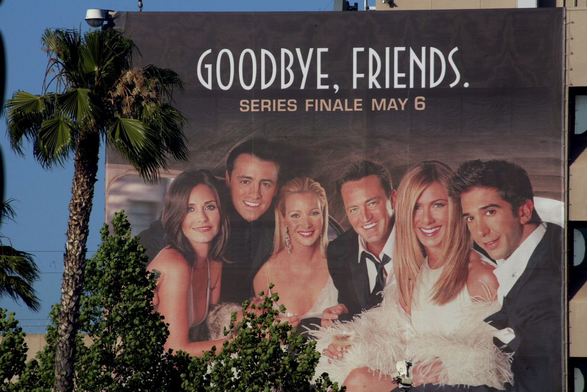 FILE PHOTO: CAST OF TELEVISION SERIES FRIENDS ON GIANT BILLBOARD.